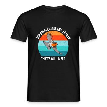 Bird Watching Bird Watching Birding Bird - Men's T-Shirt - black - Front - AI Model Male 178 light (178cm)