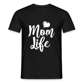 MOM LIFE <3 - Men's T-Shirt - black - Front - AI Model Male 178 light (178cm)