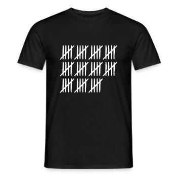 55th birthday tally sheet 55 years old - Men's T-Shirt - black - Front - AI Model Male 178 light (178cm)