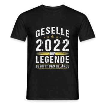 Geselle 2022 Gesellenprüfung Bestandene Ausbildung - Männer T-Shirt - Schwarz - Vorne - AI Model Male 178 light (178cm)