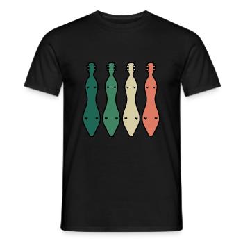 Retro Dulcimer Instrument Guitar - Men's T-Shirt - black - Front - AI Model Male 178 light (178cm)