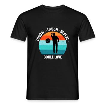 Boule Petanque Boccia Boules - Männer T-Shirt - Schwarz - Vorne - AI Model Male 178 light (178cm)