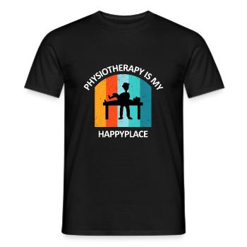 Physiotherapist Humorous Gift Saying Funny - Men's T-Shirt - black - Front - AI Model Male 178 light (178cm)