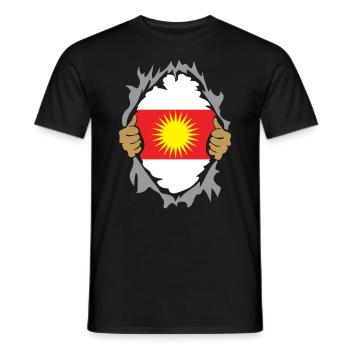 ezidxan - Männer T-Shirt - Schwarz - Vorne - AI Model Male 178 light (178cm)
