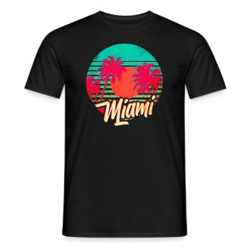 Miami - T-shirt homme - noir - Devant - AI Model Male 178 light (178cm)