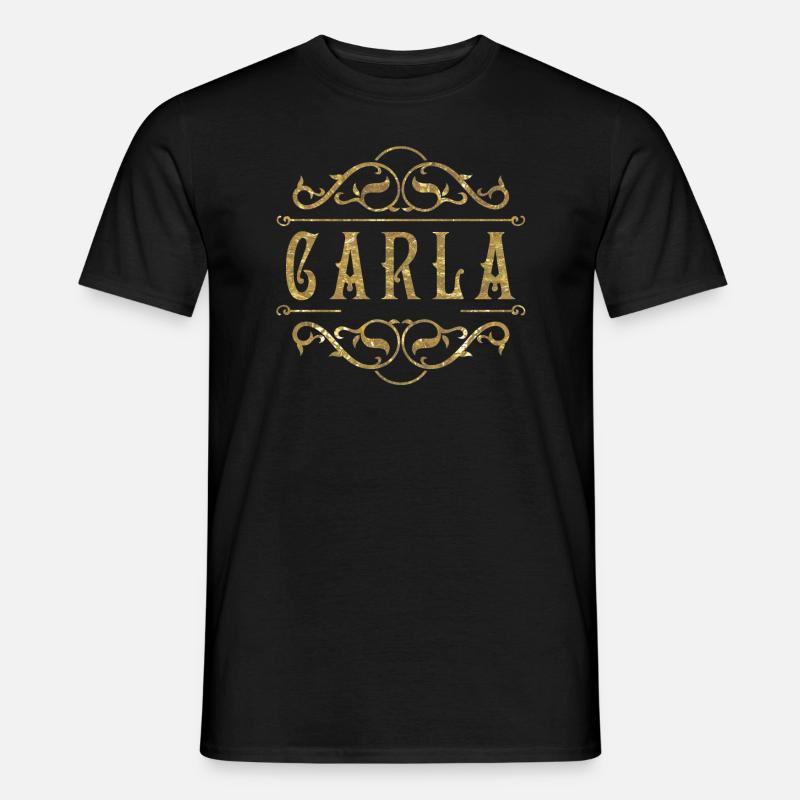 Carla oro - T-shirt uomo - nero