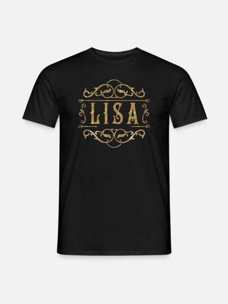Lisa gold - Men's T-Shirt - black
