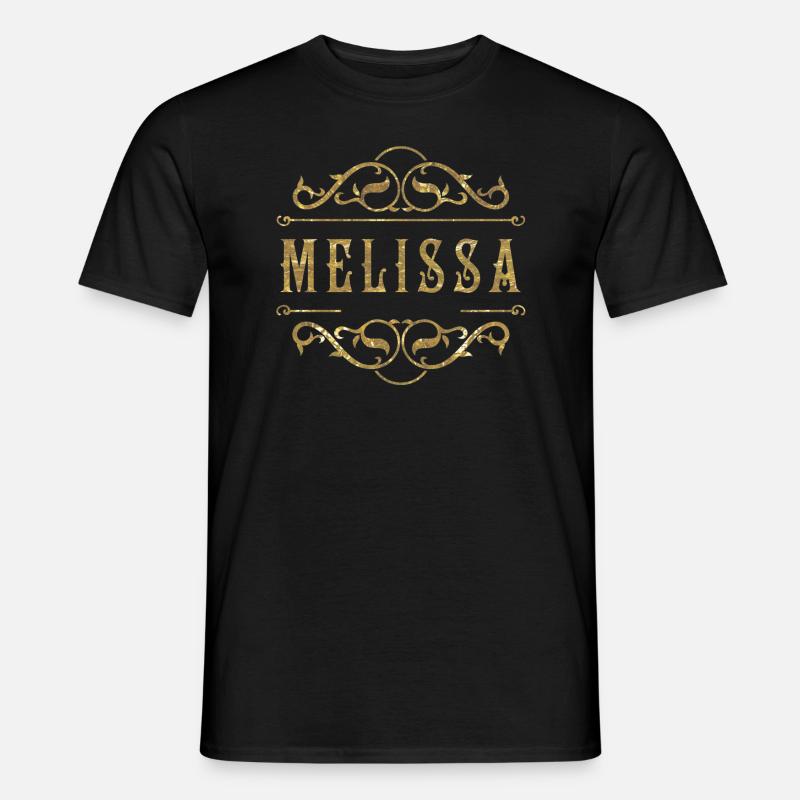Melissa gold - Männer T-Shirt - Schwarz