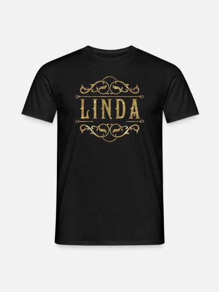 Linda gold - Men's T-Shirt - black
