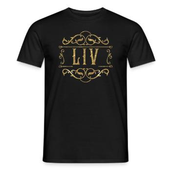 Liv gold - Männer T-Shirt - Schwarz - Vorne - AI Model Male 178 light (178cm)