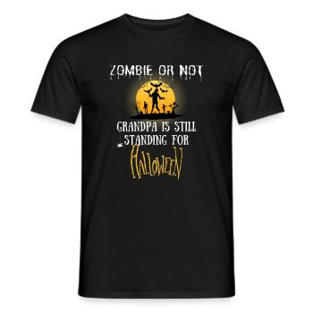 Zombie or not, grandpa is still standing - T-shirt homme - noir - Devant - AI Model Male 178 light (178cm)