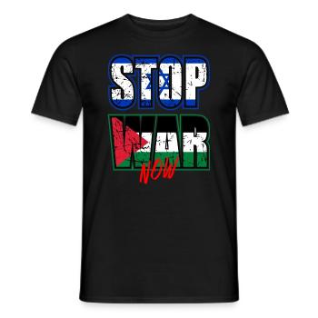 Arrêtez la guerre maintenant - T-shirt homme - noir - Devant - AI Model Male 178 light (178cm)