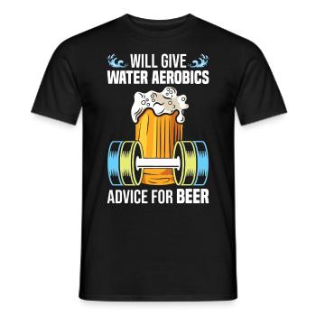 Water Aerobics - Männer T-Shirt - Schwarz - Vorne - AI Model Male 178 light (178cm)