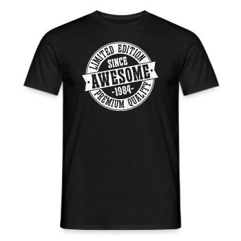 Great since 1984 Vintage Vintage Birthday - Men's T-Shirt - black - Front - AI Model Male 178 light (178cm)
