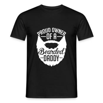 Proud Owner OF A Bearded Daddy - Männer T-Shirt - Schwarz - Vorne - AI Model Male 178 light (178cm)