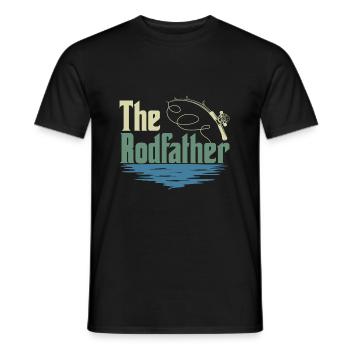 The Rodfather Fishing Rod - T-shirt homme - noir - Devant - AI Model Male 178 light (178cm)