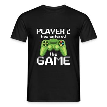 Player 2 Has Entered The Game - T-shirt homme - noir - Devant - AI Model Male 178 light (178cm)