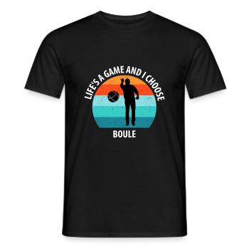 Boule Petanque Boccia Boules - Männer T-Shirt - Schwarz - Vorne - AI Model Male 178 light (178cm)