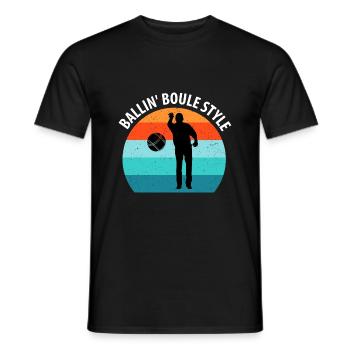 Boule Petanque Boccia Boules - Männer T-Shirt - Schwarz - Vorne - AI Model Male 178 light (178cm)