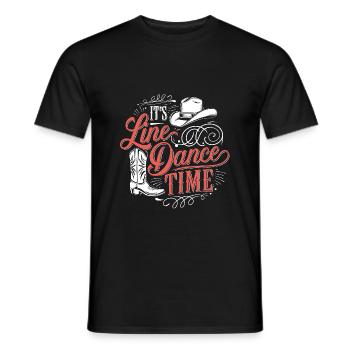 Danse en ligne Danse en ligne Danse en ligne Danse - T-shirt homme - noir - Devant - AI Model Male 178 light (178cm)