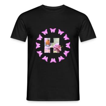obstblüte h - Männer T-Shirt - Schwarz - Vorne - AI Model Male 178 light (178cm)