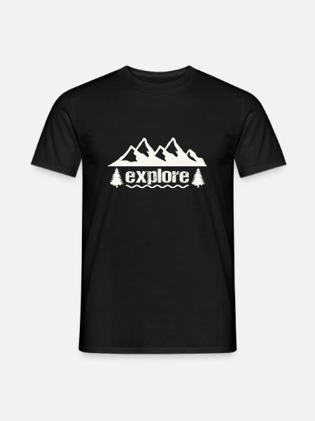 explore - Männer T-Shirt - Schwarz