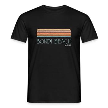BONDI BEACH Australia - Men's T-Shirt - black - Front - AI Model Male 178 light (178cm)