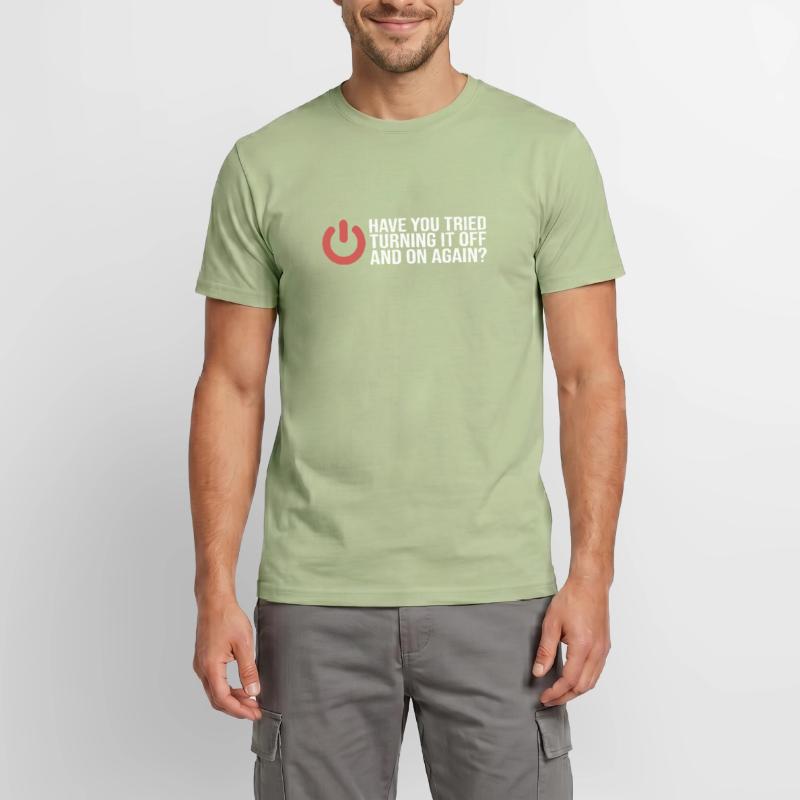 Programmer turn it off and on Coder Computer scientist Men's T-Shirt