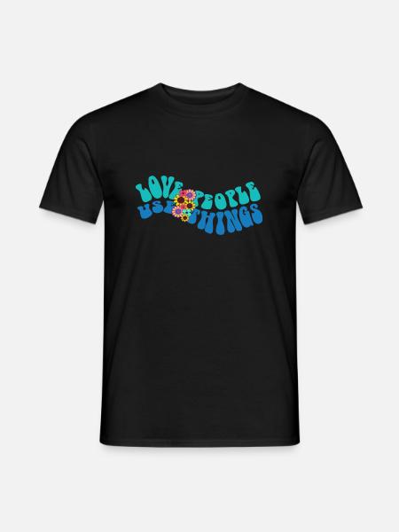 LOVE PEOPLE USE THINGS - Männer T-Shirt - Schwarz