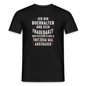 Lustig Buchhalter Steuerberater Fibu Geschenk - Männer T-Shirt - Schwarz - Vorne - AI Model Male 178 light (178cm)