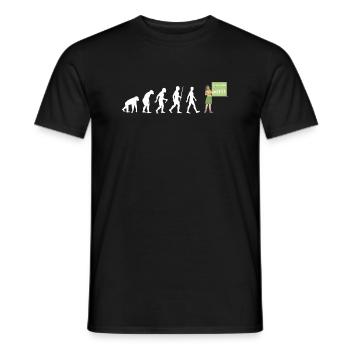 Évolution de l'enseignant Cadeau de la femme - T-shirt homme - noir - Devant - AI Model Male 178 light (178cm)