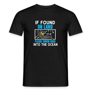 Cadeau de plongée sousmarine avec océan - T-shirt homme - noir - Devant - AI Model Male 178 light (178cm)