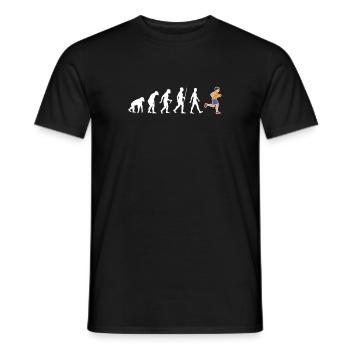 Running Evolution Jogging Cardio Run Runner Gift - Men's T-Shirt - black - Front - AI Model Male 178 light (178cm)
