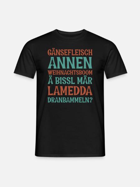 Weihnachtbaum & Lametta (Sächsisch-Edition) - Männer T-Shirt - Schwarz