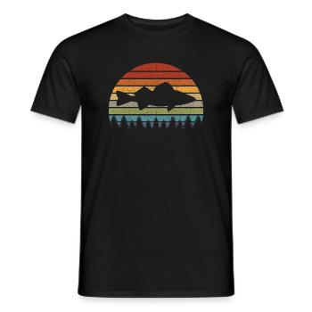 Glasaugenbarsch Lustig Zander Angler Geschenk - Männer T-Shirt - Schwarz - Vorne - AI Model Male 178 light (178cm)