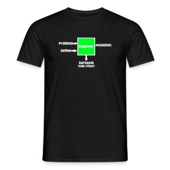 Engineer Gift for Civil Mechanical - Men's T-Shirt - black - Front - AI Model Male 178 light (178cm)