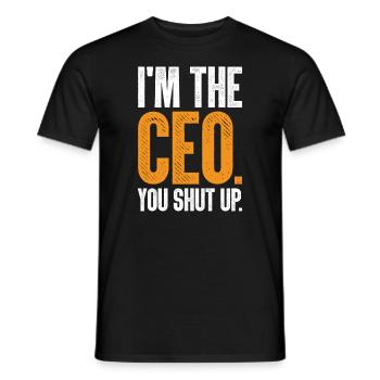 CEO Entrepreneur Hustler Homme d'affaires Don - T-shirt homme - noir - Devant - AI Model Male 178 light (178cm)