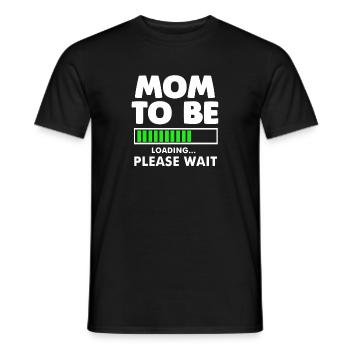 Pregnant Pregnancy Announcement MothertoBe Gift - Men's T-Shirt - black - Front - AI Model Male 178 light (178cm)