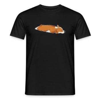 Cadeau Corgi - T-shirt homme - noir - Devant - AI Model Male 178 light (178cm)