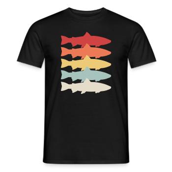 StahlkopfRegenbogenforelle Fisch Angeln - Männer T-Shirt - Schwarz - Vorne - AI Model Male 178 light (178cm)