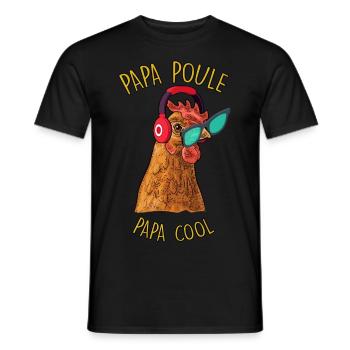 Papa Hühner Cool Geschenk Mann - Männer T-Shirt - Schwarz - Vorne - AI Model Male 178 light (178cm)