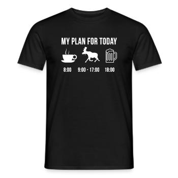 Drôle Orignal du Canada Chasse Hunter Chasseur - T-shirt homme - noir - Devant - AI Model Male 178 light (178cm)
