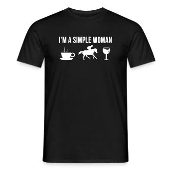 Lustig Reitsport Reiter Sport Simple Woman - Männer T-Shirt - Schwarz - Vorne - AI Model Male 178 light (178cm)