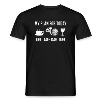 Lustig Waldhorn Blaskapelle Spielmannszug My Plan - Men's T-Shirt - black - Front - AI Model Male 178 light (178cm)