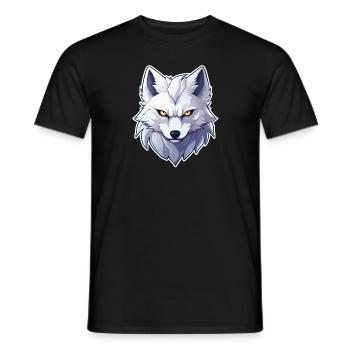 Wolf Anime - Men's T-Shirt - black - Front - AI Model Male 178 light (178cm)
