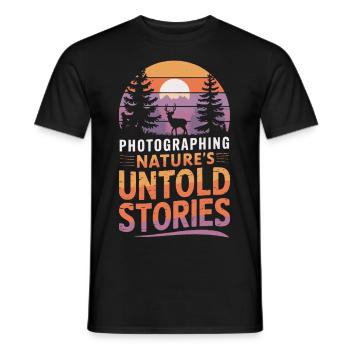Photographie de nature Photographie animalière Photographie - T-shirt homme - noir - Devant - AI Model Male 178 light (178cm)