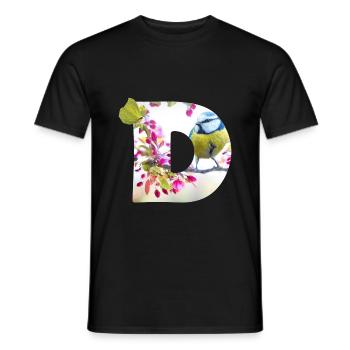 frühling vogel schmetterling d - Männer T-Shirt - Schwarz - Vorne - AI Model Male 178 light (178cm)