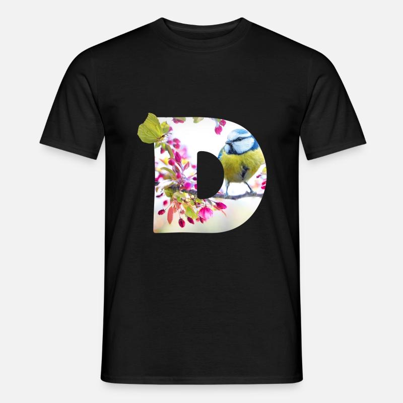 spring bird butterfly d - Men's T-shirt - black