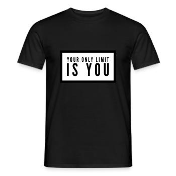 VOTRE LIMITE D’ONLY EST VOUS - T-shirt homme - noir - Devant - AI Model Male 178 light (178cm)