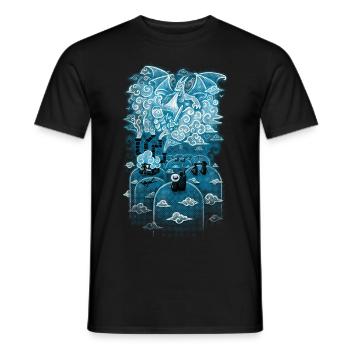 cloud concert - Männer T-Shirt - Schwarz - Vorne - AI Model Male 178 light (178cm)